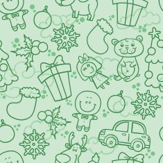 Cartoon christmas pattern N2