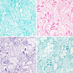 Set of abstract seamless patterns N10