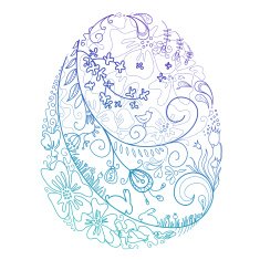 Easter egg with floral elements N11