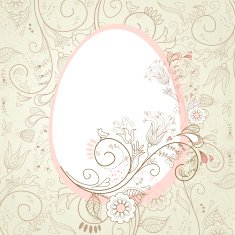 Easter egg with floral elements N12