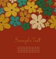 Vintage autumn seamless background with flowers