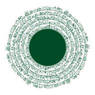 Back to school circle frame for your design
