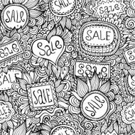 Sale signs seamless pattern