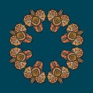 Vector pattern with marine inhabitants N7
