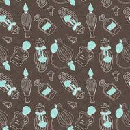 Hand drawn perfume fragrances bottles