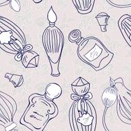 Hand drawn perfume fragrances bottles N2