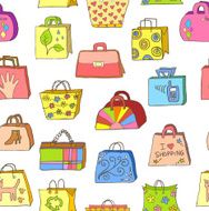 collection of hand drawn colorful bags