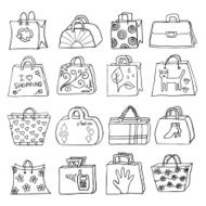 collection of hand drawn bags