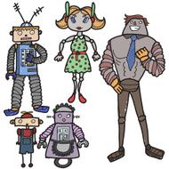 Hand drawn robots N2