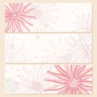 Flower horizontal banners