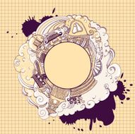 City Label notebook drawing