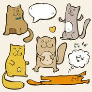 Funny cats illustration