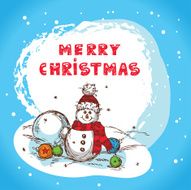 christmas colorful vector card N2