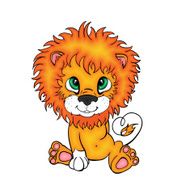 Cartoon style little lion N2