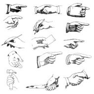 big vector set - hands