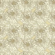 Hand drawn floral wallpaper with set of different flowers N7