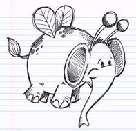 Sketch Doodle Bumble Elephant