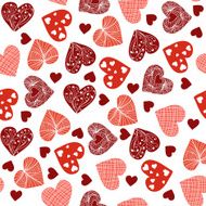 vector cute seamless pattern with hearts