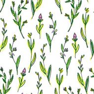 watercolor drawing seamless floral pattern