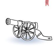 ancient cannon vector illustration N3