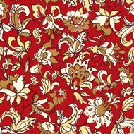 ethnic flowers seamless pattern vector