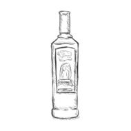 Vector Single Sketch Bottle N14
