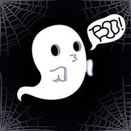 Ghost vector background (Boo!)