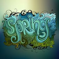 Spring hand lettering