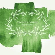 watercolor vintage frame in vector