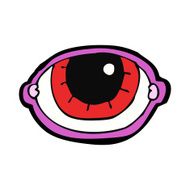 cartoon staring eye N14
