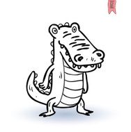 Cartoon crocodile illustration N6