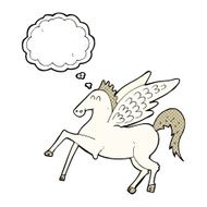 cartoon pegasus with thought bubble N7