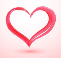 Watercolor Valentine heart