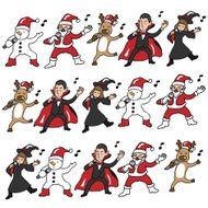 Singing Halloween and Christmas team