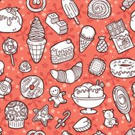 doodle sweets pattern N3