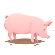 Pink farm pig N2