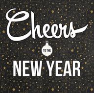 Cheers to the New Year Golden background