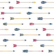 Retro indian ethnic arrows seamless pattern