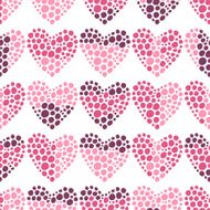 Seamless romantic pattern of hearts