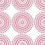 Seamless pattern of swirl pink heart