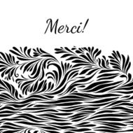 Black and white hand drawn merci background N2