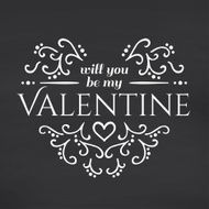Happy Valentines Day Blackboard background N4