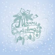 Hand Drawn Merry Christmas Decoration Of Calligraphic Design Element N7