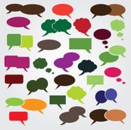 Collection of Colorful Speech And Thought Bubbles