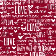 red background with valentine heart and wishes text N3