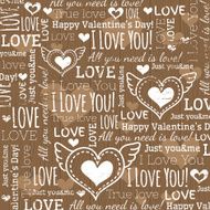 beige background with valentine heart and wishes text