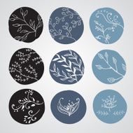 Hand Drawn Floral Design Elements N7