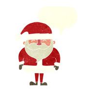 cartoon santa claus with speech bubble N256