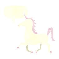 cartoon unicorn with speech bubble N53