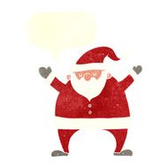 cartoon santa claus with speech bubble N257